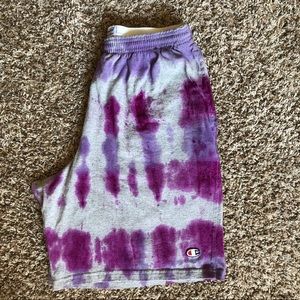 Champion Purple Tie Dye Shorts w/ Pockets